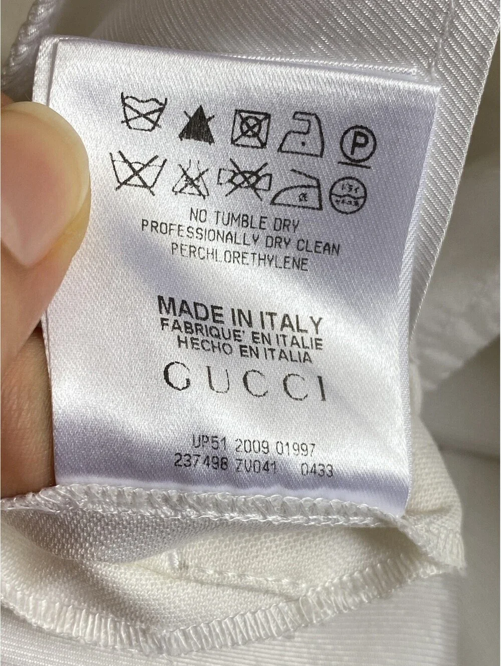 Gucci White 2009 IT-38 US-2 Wide Leg Cotton Blend Trousers Pants